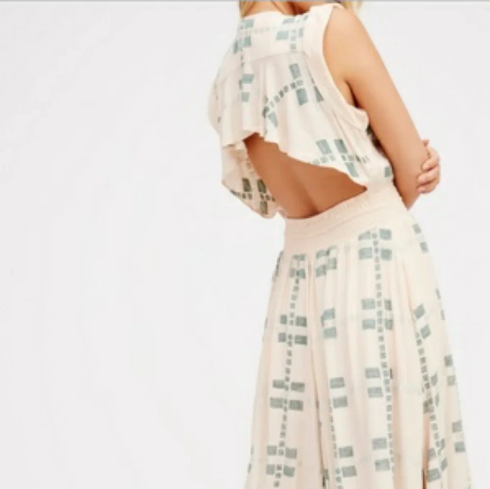 Ultra RARE Free People Summer Flame dress sz L - Picture 2 of 9